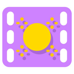 party ticket icon with flat style and pixel perfect base. Suitable for website design, logo, app and UI. Based on the size of the icon in general, so it can be reduced.