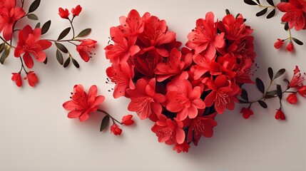 valentine day decorated heart shape background with copy space generated by AI tool 