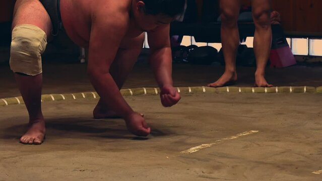 Sumo Sport man On the final round day of Japan Sumo Tournament competition, Tokyo