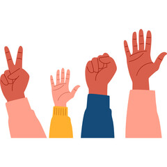 Obraz premium Hand Right Illustration