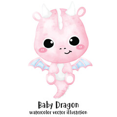 Obraz na płótnie Canvas Cute Pink Dragon, Dragon, Year of the dragon