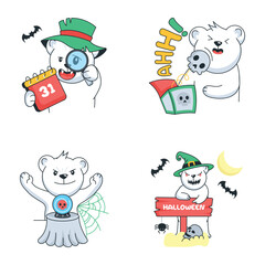 Pack of Halloween Party Doodle Stickers 