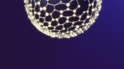 abstract 3d sphere background, backdrop, wallpaper design, 3d render, abstract technology backdrop, tech business presentation, negative space at bottom, purple color, connectivity, network