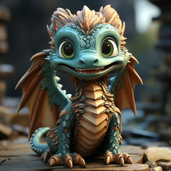 3d cartoon dragon
