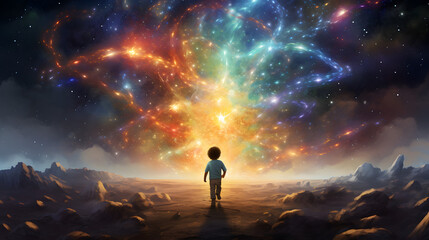 Fototapeta premium child in space