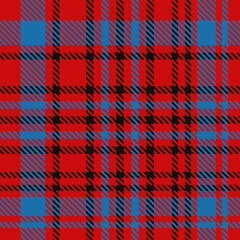 Tartan Red Black Blue Plaid Pattern Seamless. Checkered fabric texture for flannel shirt, skirt, blanket
