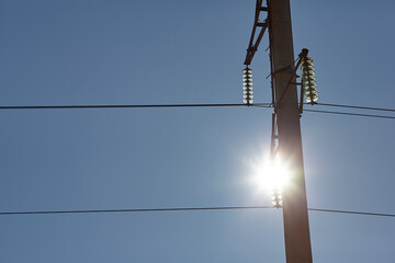 high-voltage power lines, electricity transmission, electricity transportation
