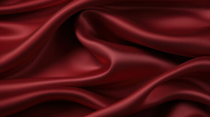 Obraz premium Dark red silk texture with soft waves