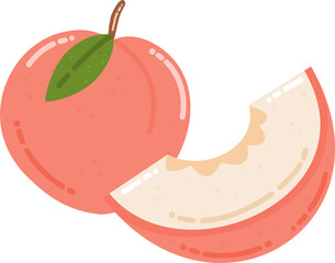 Peach Fruit Illustration