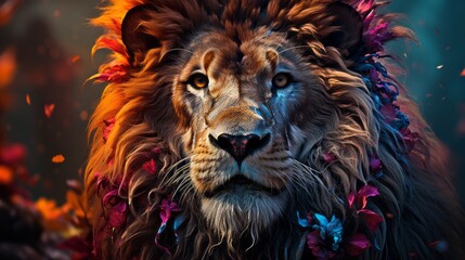 Fototapeta premium portrait of a lion