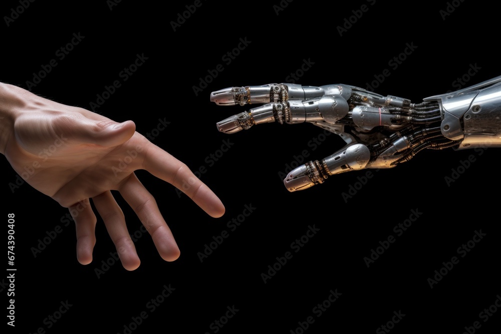 Poster artificial intelligence violates ai ethics .human and robot partner technology. generative ai