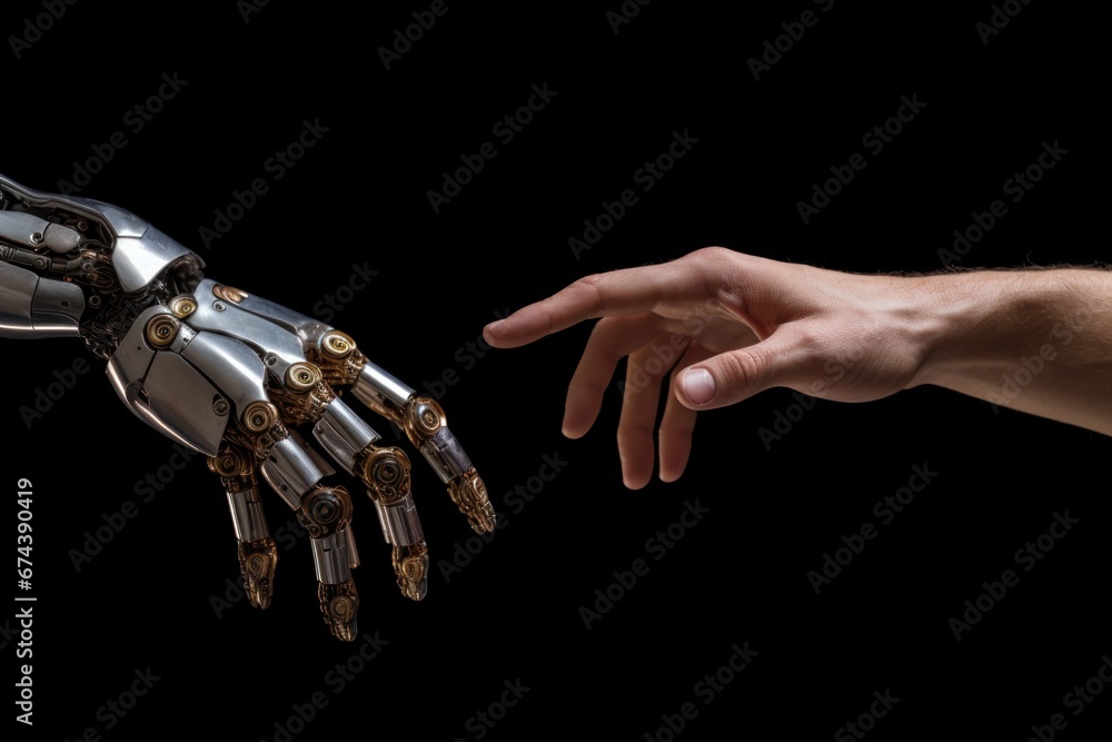 Poster artificial intelligence violates ai ethics .human and robot partner technology. generative ai