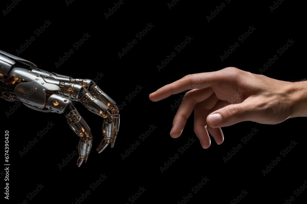 Poster artificial intelligence violates ai ethics .human and robot partner technology. generative ai