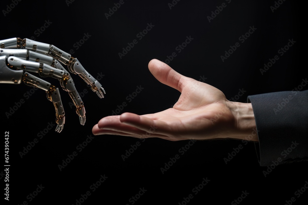 Poster artificial intelligence violates ai ethics .human and robot partner technology. generative ai