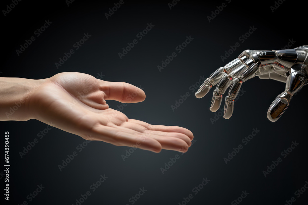 Poster artificial intelligence violates ai ethics .human and robot partner technology. generative ai
