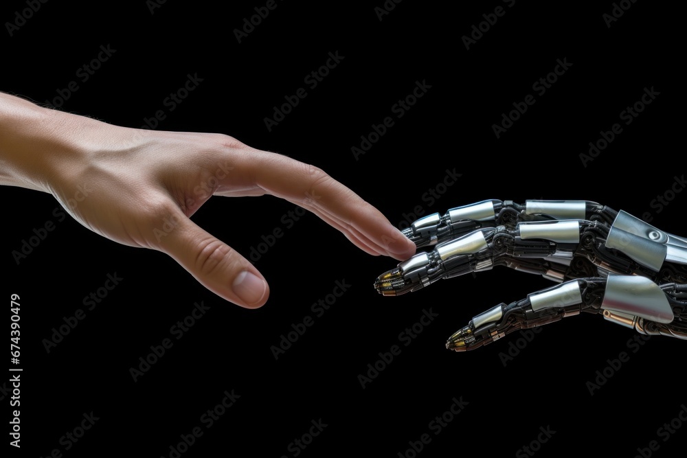 Poster artificial intelligence violates ai ethics .human and robot partner technology. generative ai