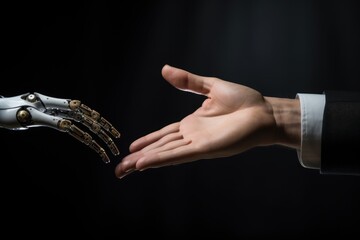 Artificial intelligence violates AI ethics .human and robot partner technology. Generative AI