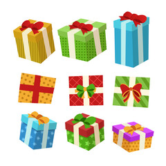 Set of Christmas Gift Illustration Collection