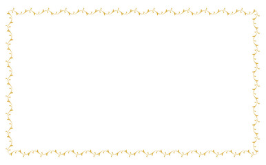 金のツタ植物のフレーム素材