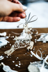 Christmas decorations. Handmade Christmas toys. New Year. Beautiful pictures.