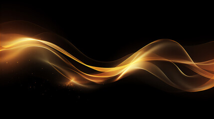 Fototapeta premium minimalist golden light flow on gold background, diagonal flow, spark light, elegant light