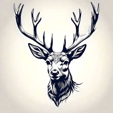 deer illustion ,vector , potrait ,background , wallpaper 
