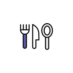 Restaurant icon design with white background stock illustration