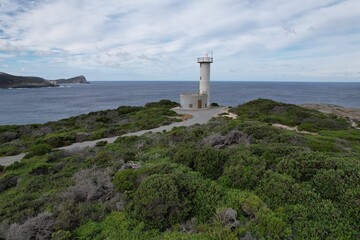 Torndirrup Lighthouse and coastline of Torndirrup National Park, in Western Australia
