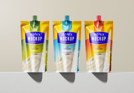 Doypack Standing Pouch Packaging Mockup