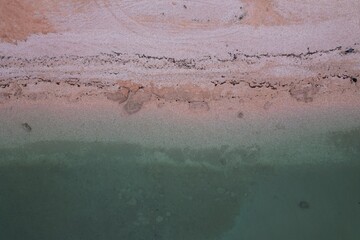 Aerial drone photo of shell beach, WA