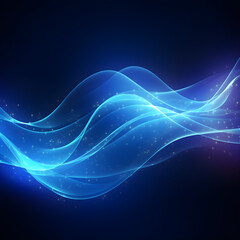 Blue glowing shiny lines effect vector background. Luminous white lines of speed. Light glowing effect. Light trail wave, fire path trace line and incandescence curve twirl.