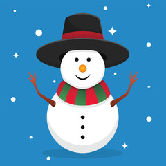 Snowman christmas character cartoon free illustration