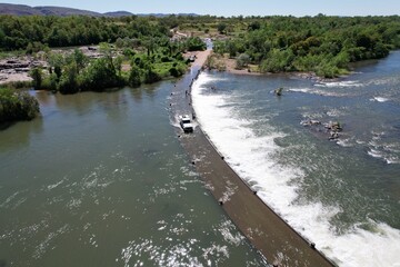 Aerial drone photo of Ivanhoe Crossing near Kununurra 
