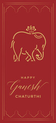 vector happy ganesh chaturthi festival religious decorative background vector