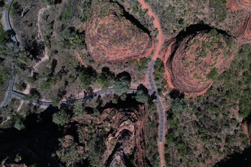 Aerial drone photo of Mirima National Park in Kununurra 