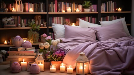 candles on the table romantic beautiful home bedroom decoration idea