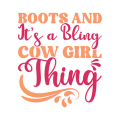 Cowgirl, Cowboy, Western Colorfull vector t-shirt design