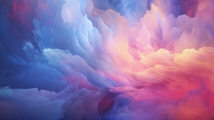 A cosmic collision of ethereal wisps and vivid gradients, beautifully captured in