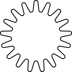 Sun line icon. Sun outline star icons or logo collection. Summer, sunlight, sunset, sunburst. Vector illustration.