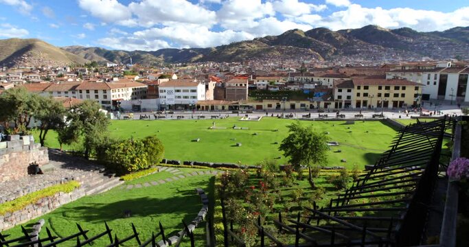 Green Field, And City Of Lima, Peru