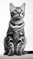 Portrait of a Curious Bengal cat