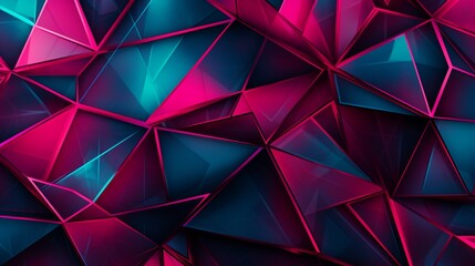Geometric shapes in neon pink and electric teal, ideal for creating a high-resolution 8K abstract wallpaper with a modern twist.