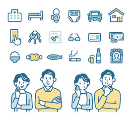 高齢者関係のアイコンセット