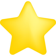 golden star isolated on white