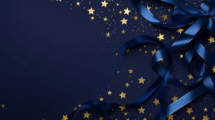 Fototapeta premium stars with light and shadow on a blue background.