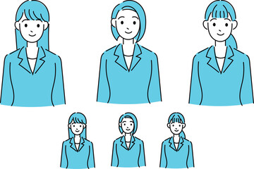 スーツを着た女性のイラスト