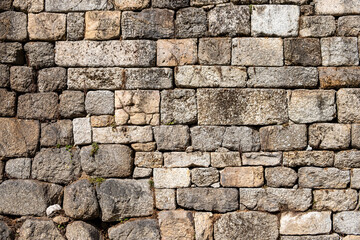 medieval stone block wall, texture for backgrounds