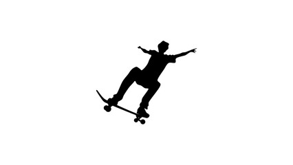 skateboard jump, young guy jumping with a skateboard