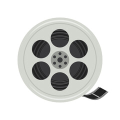 Film Reel Isolated Flat Vector Artwork