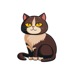 vector little cute cat cartoon character